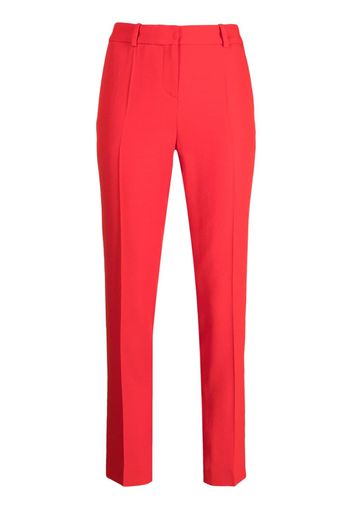 Paule Ka high-waisted pressed-crease trousers - Rosso