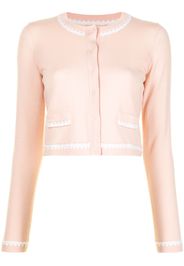 Paule Ka Cardigan crop con cuciture - Rosa