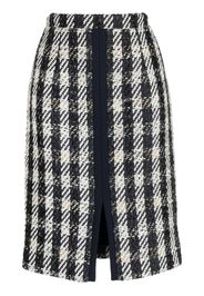 Paule Ka pencil tweed houndstooth-pattern skirt - Nero