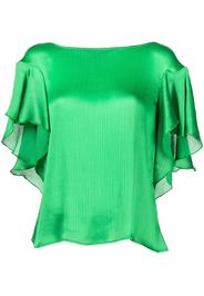 Paule Ka ruffle-detail backless blouse - Verde