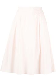 Paule Ka poplin-textured A-line skirt - Rosa