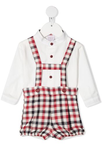 plaid pinafore dress