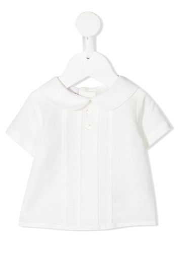 Paz Rodriguez cotton-linen blend polo shirt - Bianco