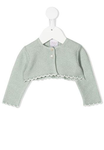 Paz Rodriguez cropped cotton cardigan - Verde