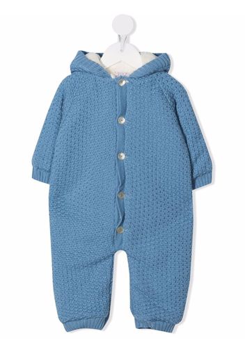 Paz Rodriguez crochet hooded romper - Blu