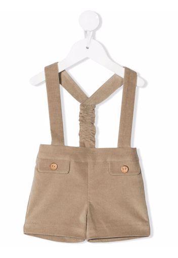 Paz Rodriguez velvet short dungarees - Toni neutri