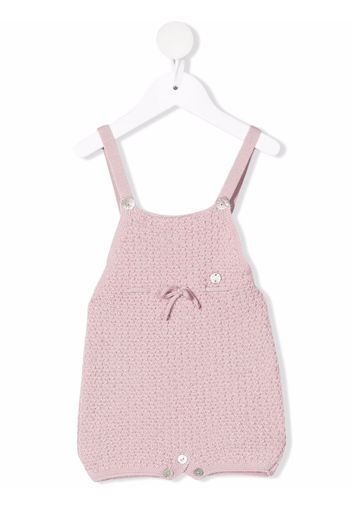 Paz Rodriguez bow-detailed wool dungarees - Rosa