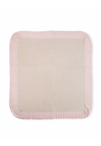 Paz Rodriguez crochet-trim knitted blanket - Toni neutri