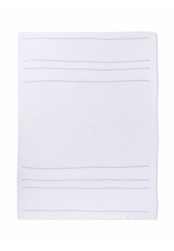 Paz Rodriguez stripe-detail blanket - Bianco