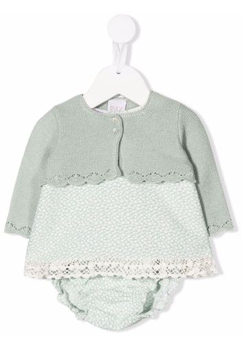 Paz Rodriguez polka dot embroidered body set - Verde