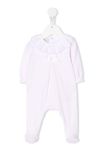 Paz Rodriguez frilled bow cotton babygrow - Rosa