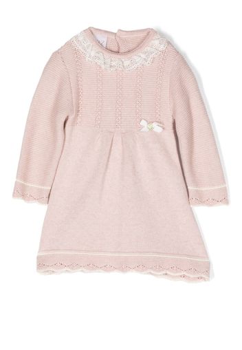Paz Rodriguez bow-detail knitted dress - Rosa