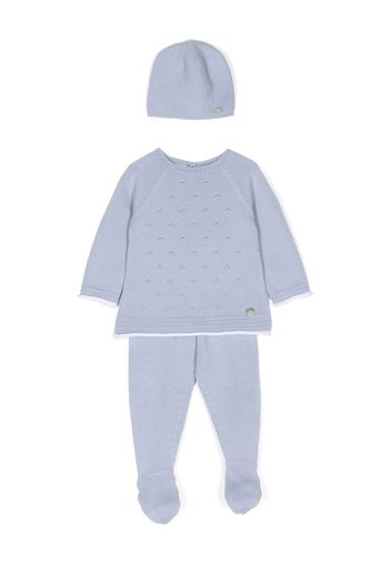 Paz Rodriguez three-piece cotton set - Blu