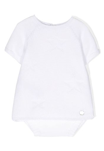 Paz Rodriguez short-sleeve cotton set - Bianco