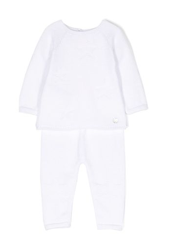 Paz Rodriguez knitted cotton trousers set - Bianco