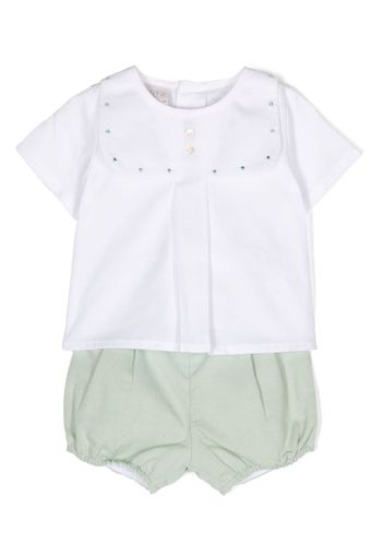 Paz Rodriguez Set camicia e shorts - Bianco