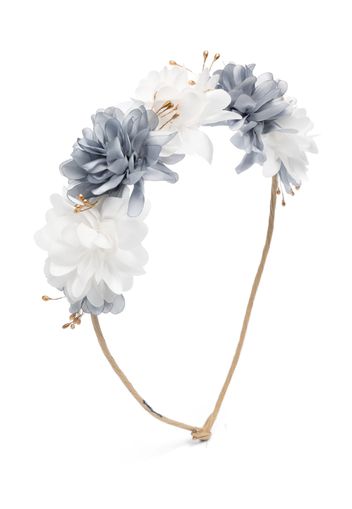 Paz Rodriguez floral-appliqué headband - Blu