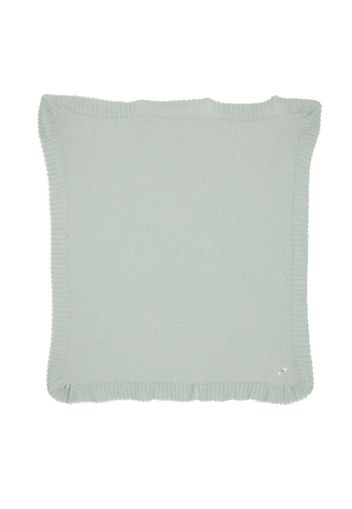 Paz Rodriguez scallop-trim fine-knit blanket - Verde