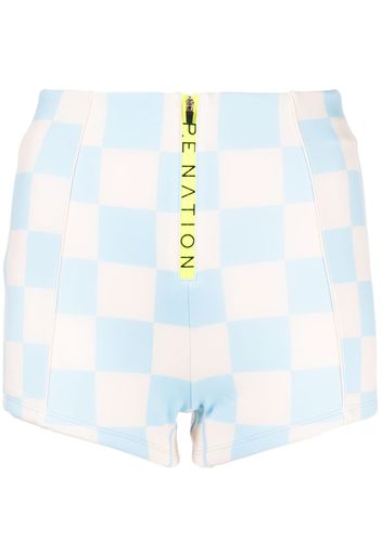 P.E Nation Shorts Escalade a quadri - Blu