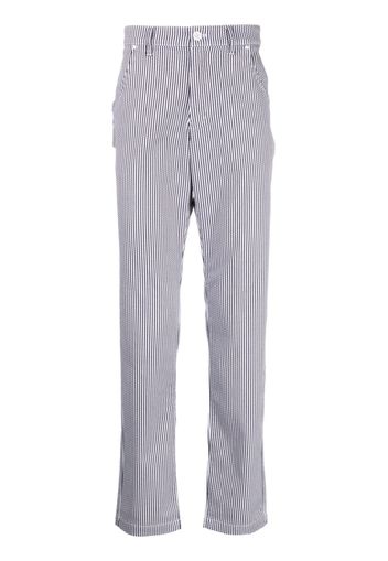 PEARLY GATES Pantaloni a righe con ricamo - Bianco