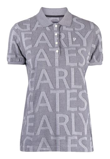 PEARLY GATES logo-jacquard polo shirt - Nero