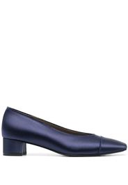 Pedro Garcia Pumps satinate con tacco basso - Blu