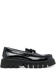 Pedro Garcia penny-slot leather loafers - Nero