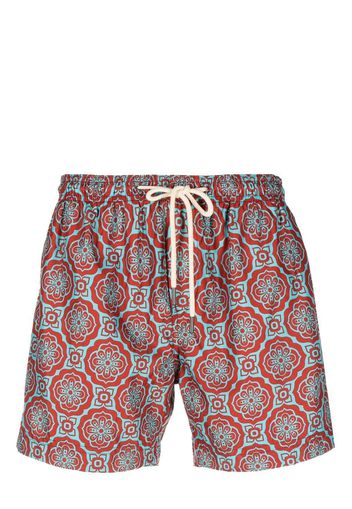 PENINSULA SWIMWEAR Costume da bagno con stampa geometrica - Arancione