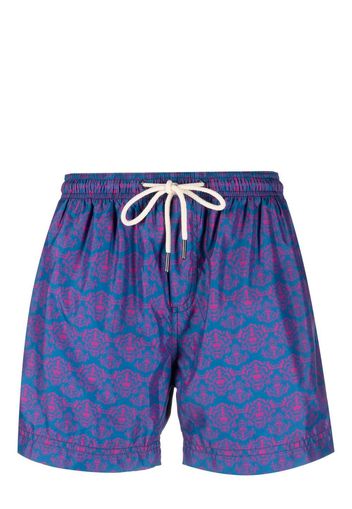 PENINSULA SWIMWEAR Costume da bagno con stampa geometrica - Blu