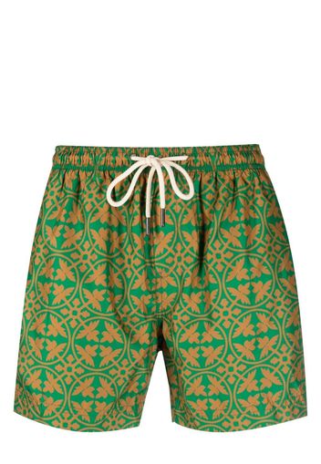 PENINSULA SWIMWEAR Costume da bagno con stampa geometrica - Verde