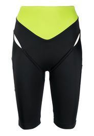 PEPA SALAZAR Shorts da ciclismo color-block - Nero