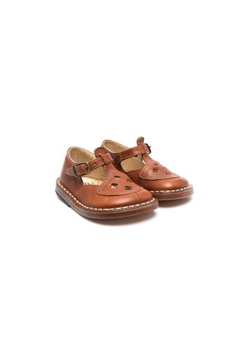 Pèpè cut-out leather sandals - Marrone