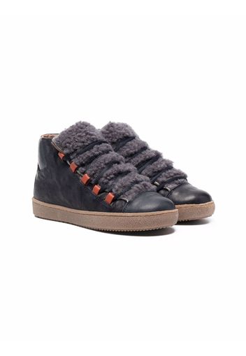 Pèpè Sneakers con bordo in shearling - Blu