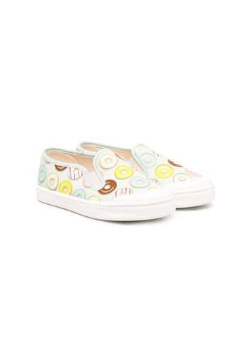 Pèpè donut-print sneakers - Verde