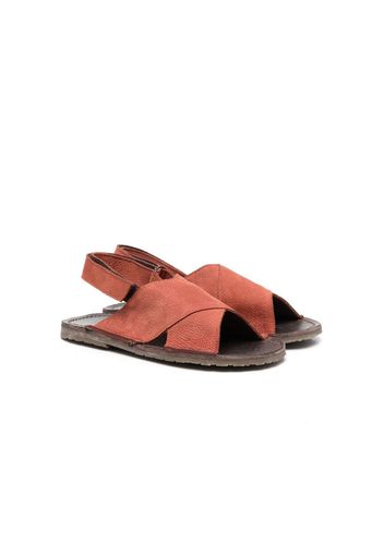 Pèpè crossover suede sandals - Marrone