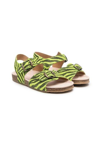 Pèpè tiger-print buckle sandals - Verde