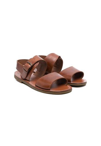 Pèpè buckled leather sandals - Marrone