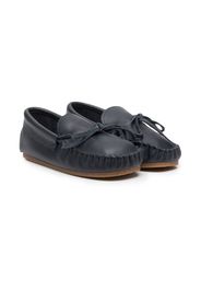 Pèpè leather bow-detail loafers - Blu