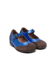 Pèpè Ballerine metallizzate con dettaglio brogue - Blu