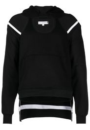 Per Götesson cold-shoulder drawstring hoodie - Nero