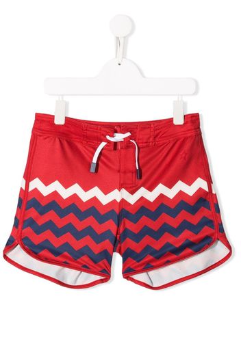 Shorts con stampa a zigzag