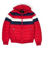 Perfect Moment Kids Queenie striped padded jacket - Rosso