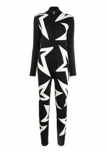 Perfect Moment star-print onesie - Nero