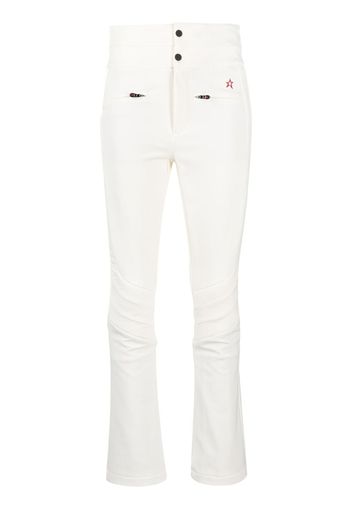 logo-embroidered flared trousers