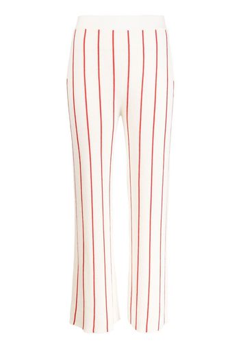 Perfect Moment Slalom striped merino wool leggings - Bianco