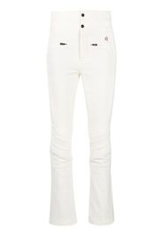 logo-embroidered flared trousers