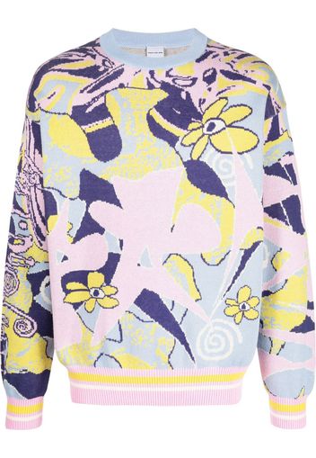 Perks And Mini Moving Image print knitted sweater - Rosa