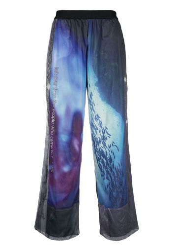 Perks And Mini all-over graphic print track pants - Blu