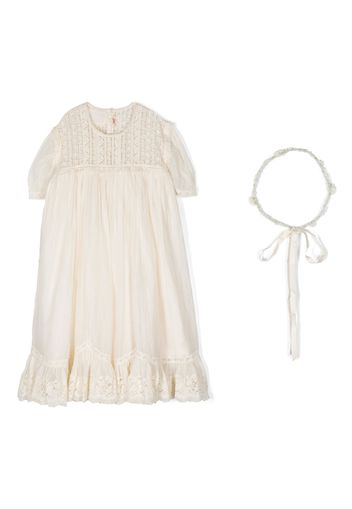 Pero Kids lace-detail dress - Toni neutri