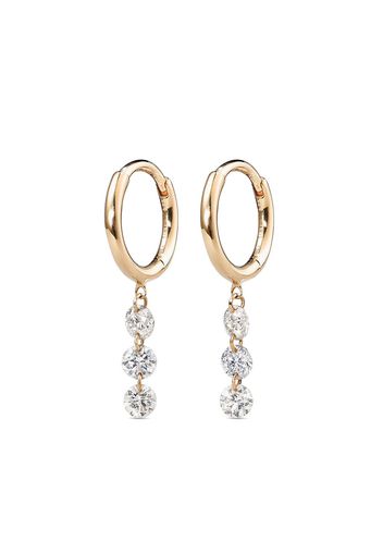 Persée 18K yellow gold diamond hoop earrings - Oro